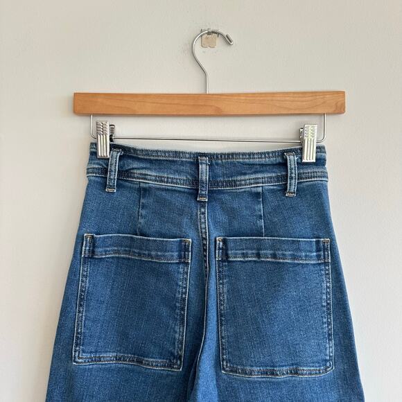 Zara Wide-Leg Raw Hem Jeans 2 - Picture 7 of 10